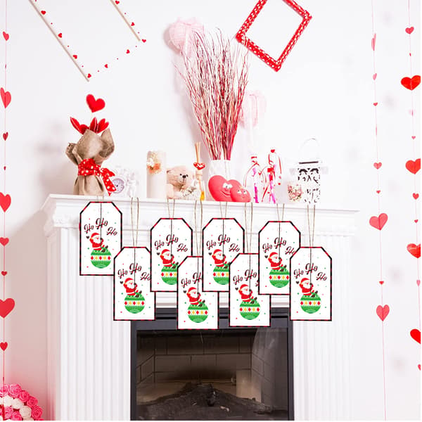 Etiketit Christmas Wishes Tree Ornament, Ripustettava tagi narulla style 4