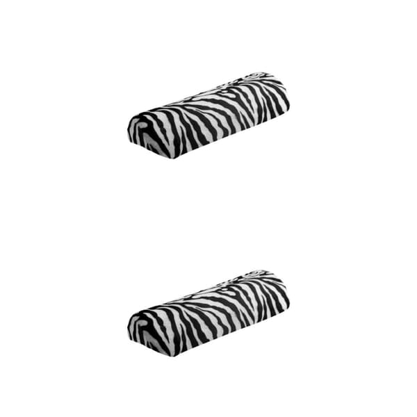 1/2/5 Nail Art kudde Tättvävt siden sammetstyg För zebra-stripe 2PCS