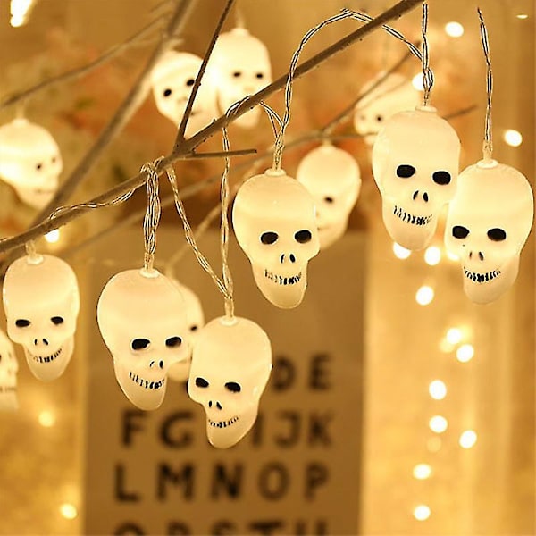 Gyfdym 1,5m 10led Halloween Pumpa Spöke Skelett Fladdermus Spider Led Light String Festival Halloween Dekoration För Hem Party Ornament