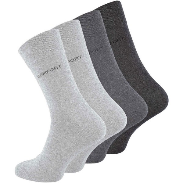 Strumpor Lös Resår 12-Pack Gray 39-42