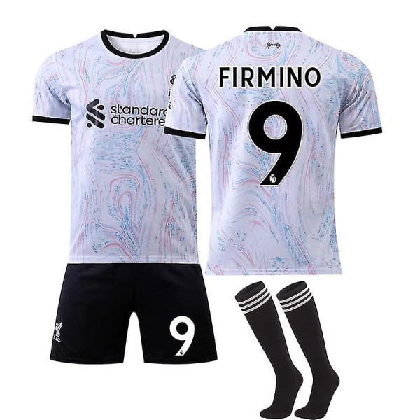 22/23 Liverpool Borta Salah Fotbollströja Träningsdräkter FIRMINO NO.9 28(150-160CM)