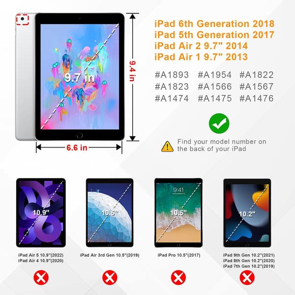 Etui til iPad. iPad Air 2 / iPad Air - Beskyttelsesetui 360° roterbart