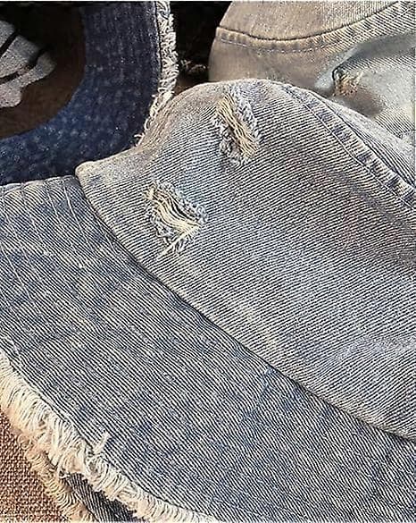 Slidte Denim Bøllehatte Flossede Jeans Rippede Huller Frynsekant Sol Strand Kvinder