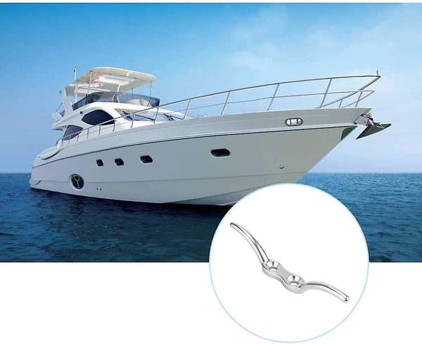 Blindsnøre Cleat Rep Cleat Krog Marine Rustfrit stål Flagstang Rep Cleat Krog Bådfortøjning Tilbehør til både Yachts