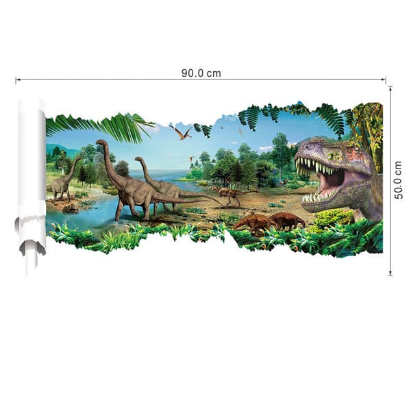 /#/3D Veggklistremerker Jungel Dinosaur Veggklistremerker Stue B/#/