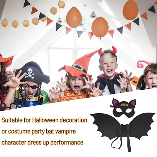 Halloween fest barn dekoration fladdermus vingar HalloweenEVA leksak Black - 6-15 years old