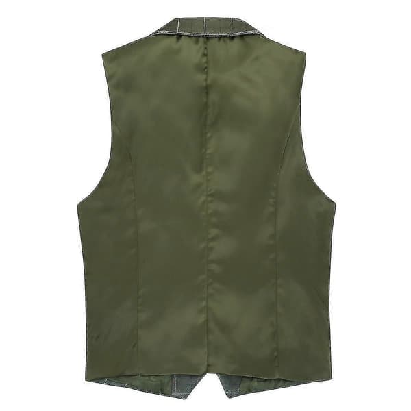 Rutete V-hals Vest Slim Classic for Menn (Ruipei)