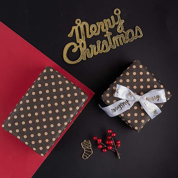 Julklappspapper, Kraftpapper Röd Pläd Med Kraft Ren Design Present