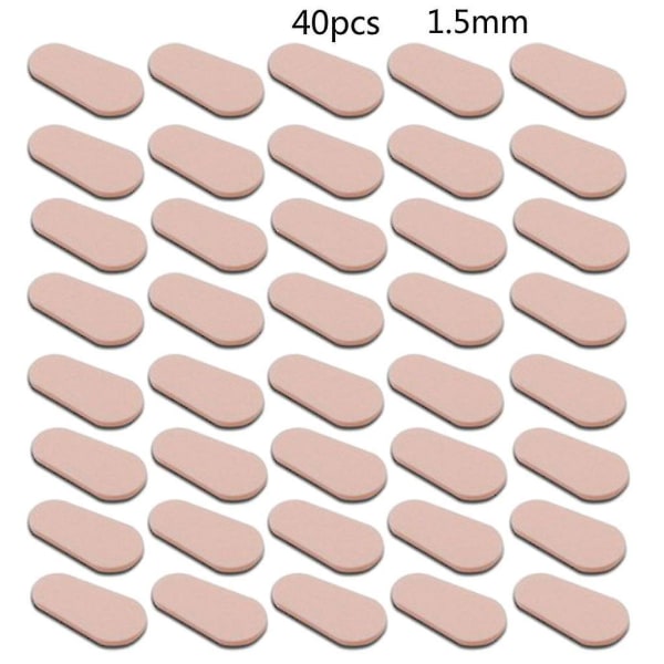 40 delar självhäftande nässkydd för glasögon, solglasögon, läsglasögon Skin color Drop shape 1.5mm