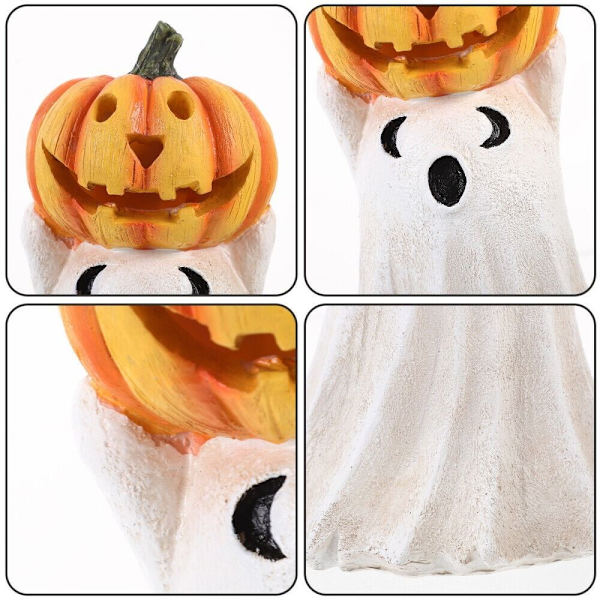 Halloween spøgelse græskar harpiks ornament spøgelse holder græskar