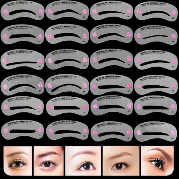 4 stilar/ set Ögonbrynsschabloner Set Shaping Grooming Mall 2