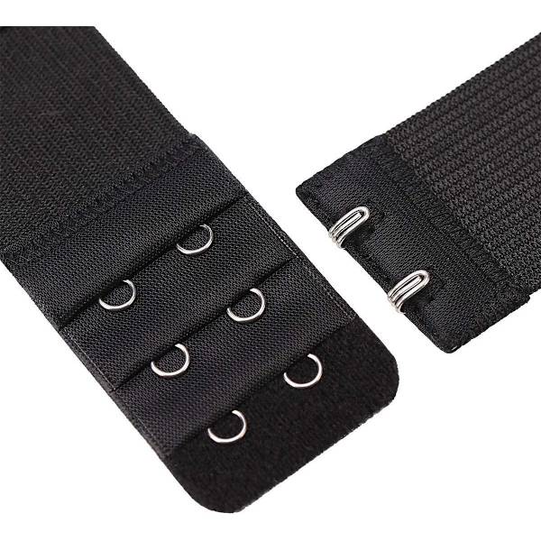 3-pack BH-förlängare - Svart, Vit, Beige - 2 krokar multicolor