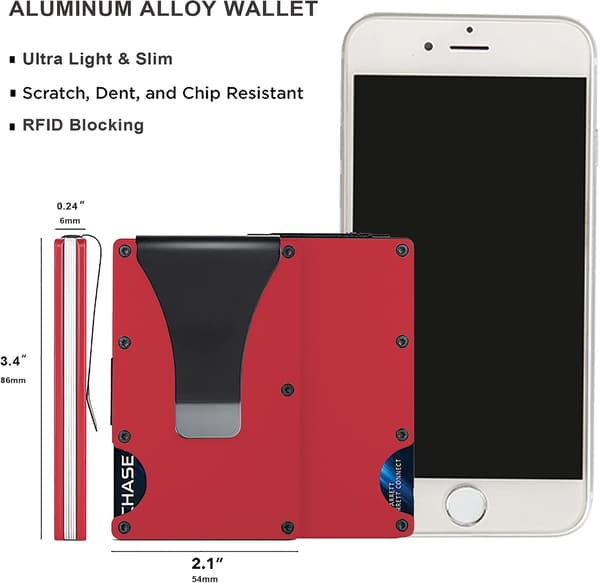 #1PC RFID karbonfiber kredittkortboks, blå#