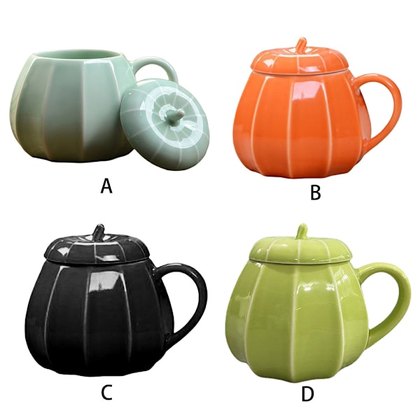 Halloween pumpa kaffe mugg Keramisk kopp stor kapacitet Cyan