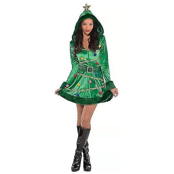 Cosplayklänningar för julgran för kvinnor S