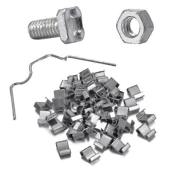 400 stk. drivhus reparations sæt inkl. 100 glasclips med wire clips 100z overlap clips og 100 gree