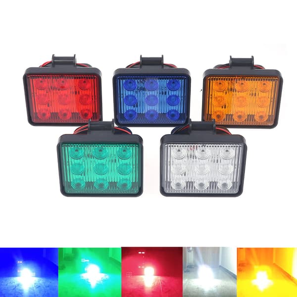 DC 12-80V LED Strobe Advarselslys Lastbil Beacon Yellow