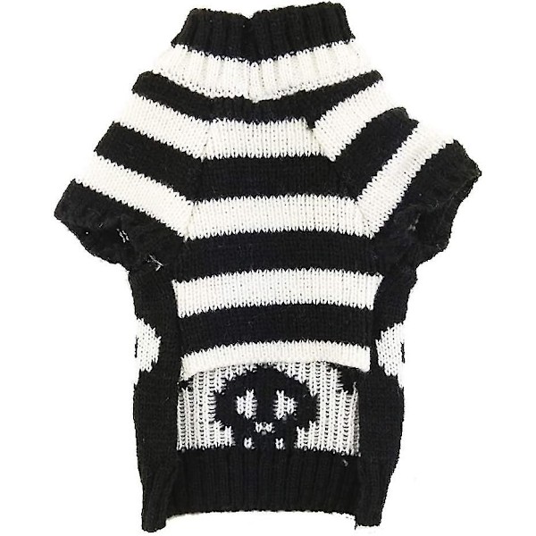 Pet Halloween Kostymsvart Skeleton-xxs