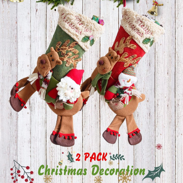 2 PACK julstrumpor