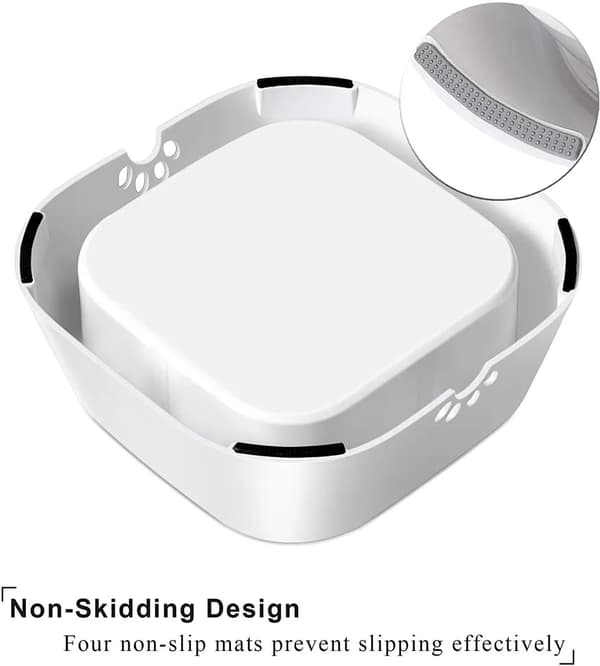 Hundskål Vattenskål Inget spill Långsam drickande Halkfri vattendispenser 1,5L