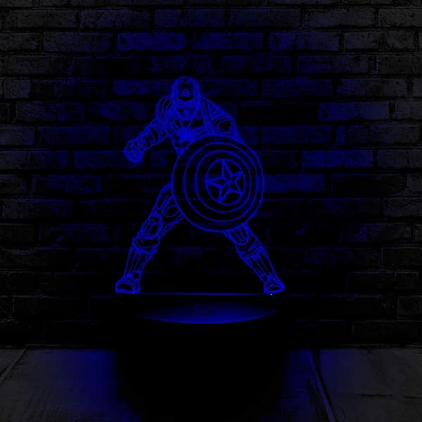 Captain America 3D nattlys