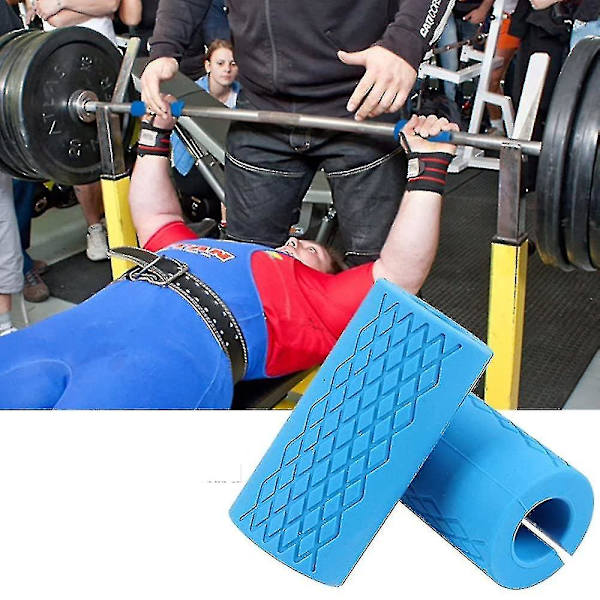 \"Barbell Grips 2 stk, Thick Bar Fat Grips, Hanteladapter til styrketræning, Vægtstangsforstærkere\" Red