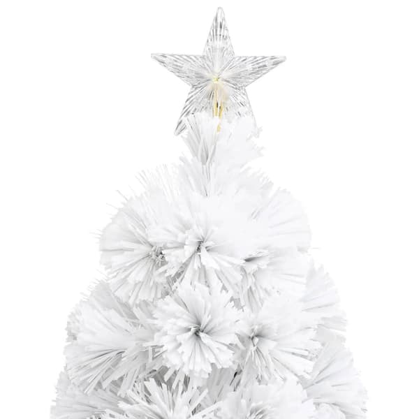 vidaXL Plastjuletre med LED hvit 64 cm fiberoptikk Vit