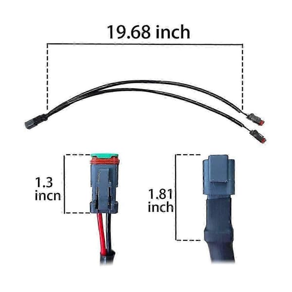 2-leds 1-i-1 Deutsch doble utganger Dt Dtm hunnkontaktadaptere for LED-tåkelys LED-pod