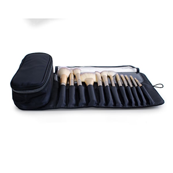 Foldbar taske til professionelle rejser for makeupbørster black