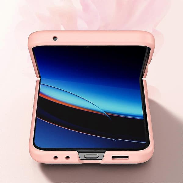 För Motorola Razr 40 Ultra 5G PU Hårt PC-telefonfodral Infällbar rem Gångjärnsskydd