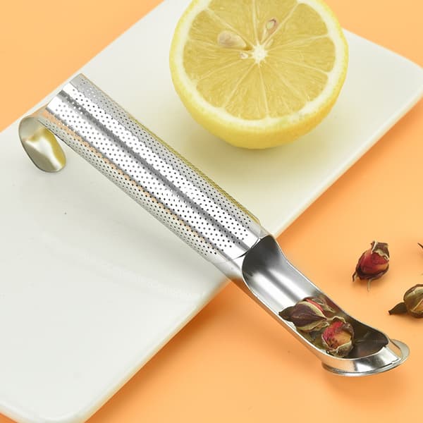 #Langt rør te-infuser 2-pakning Sølv Sølv 14,8*2,1CM#