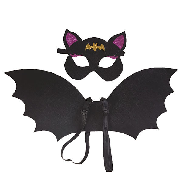 Halloween fest barn dekoration fladdermus vingar HalloweenEVA leksak Black - 6-15 years old