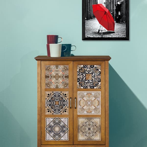#10 STK Fargede frostede mønsterfliser, 10*10cm#