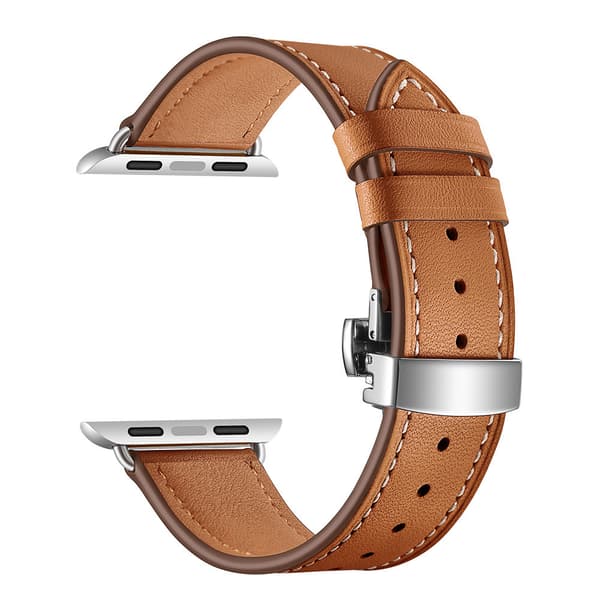 Ekte lærreim, kryssarmbåndsur menn/kvinner rask
