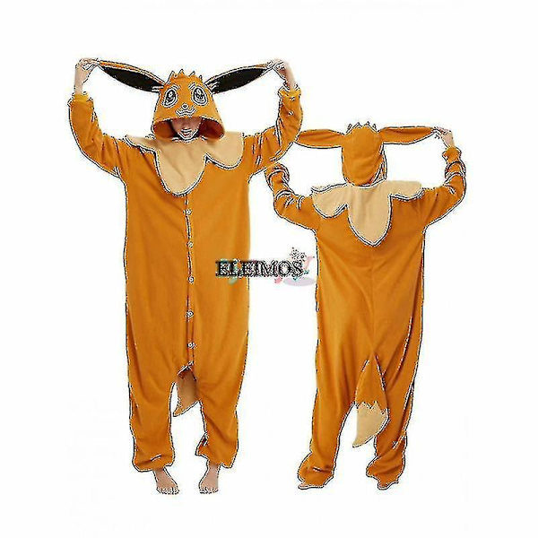 Halloween Onesie För Vrouwen Mannen Vuxna Barn Djur Kigurumis Pyjamas Tecknad Pyjamas Hemkläder Ko Eevee Onesie