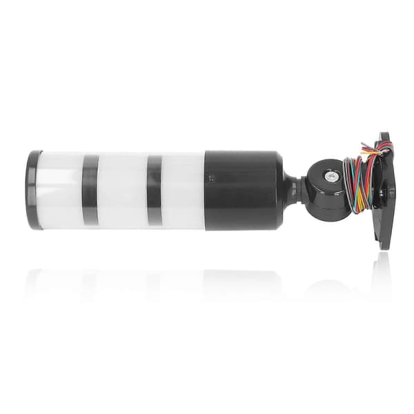 BERM Advarselslampe 3 Lag LED Altid Lys og Foldbar Signallampe med Buzzer til Industrimaskine 12-24VDC (Universal)