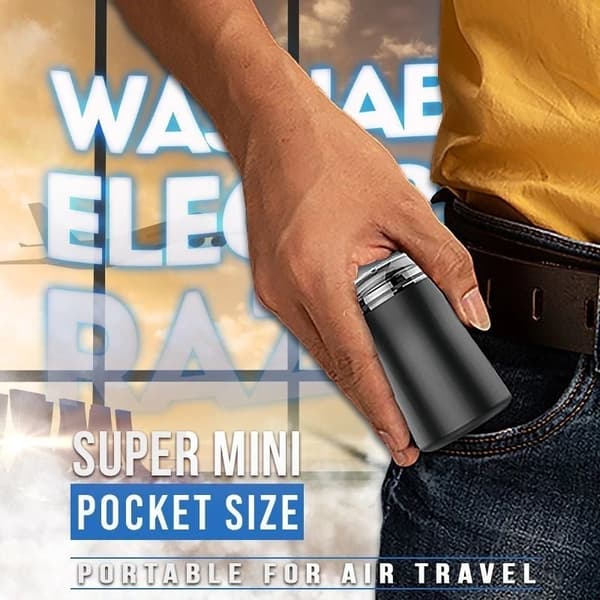 Pocket Size Washable Electric Razor Electric Shaver black