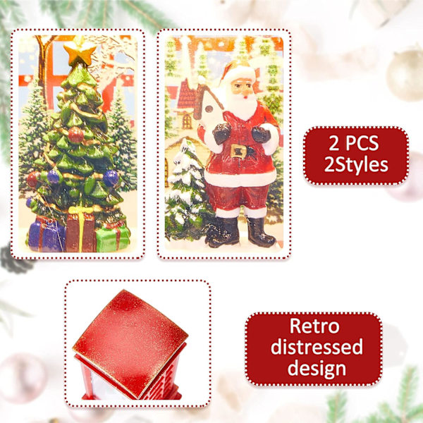 2st jul LED lyktljus jultomten julgran