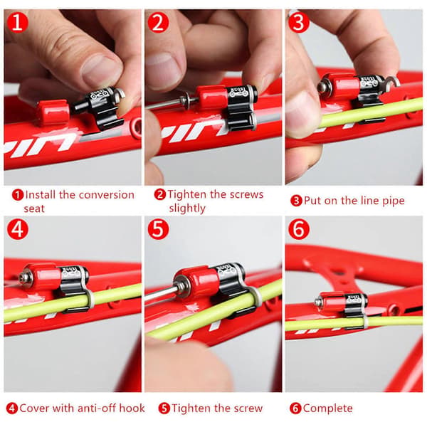 Hydraulikslange Fix Klemme Skiftere Bremseledning Rørbukkel, Cykelkabelguide Adapter