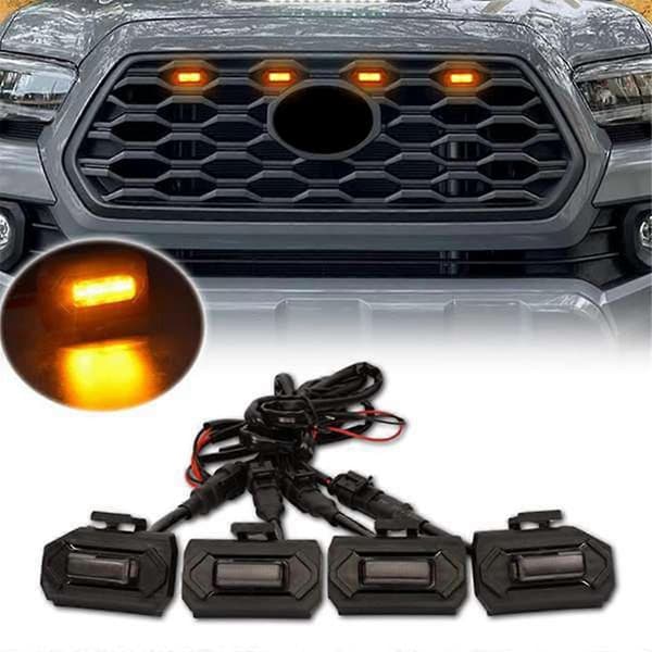 8 STK LED Frontgrilllys til Off Road Sport 2020 2021 Ekstern Grilllampe Gult Lys