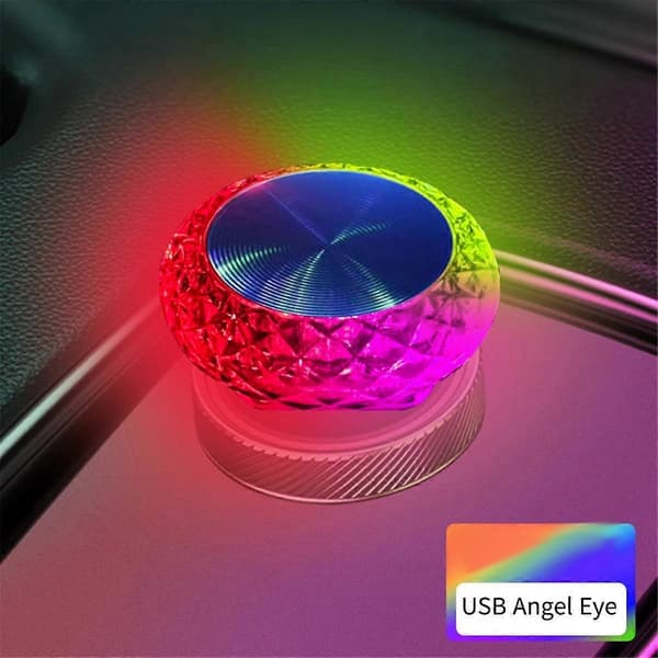 10X Bil USB Omgivelseslys Mini LED Interiør Dekorativ Lampe til Fest DJ Køretøj Universal Auto D