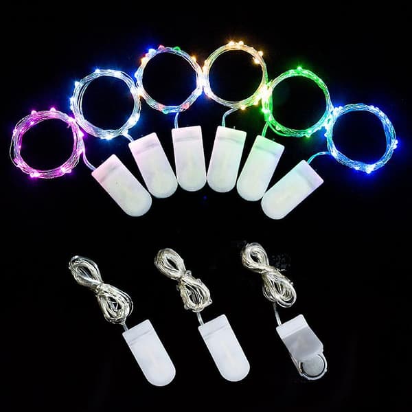 12 stk LED-lyslenker hengende hagefestivaler dekorasjon Red 1m