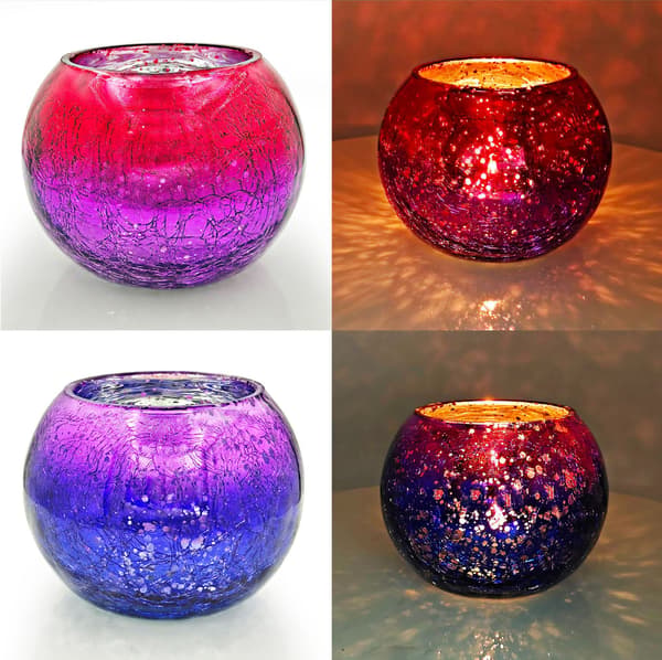 #Mosaikk glass lysestake unik designstil egnet for dekorasjon#