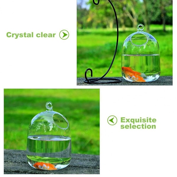 Hængende fiskeskål i glas Fish Tank WHITE 02 02