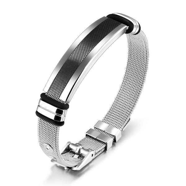Herrearmbånd Western Style Rustfrit Stål Falmer Aldrig Sort Armbånd, Sølv