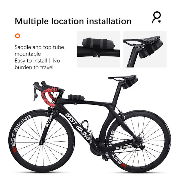 Cykelväska Verktygsväska Top Front Tube Ram Väska Pack Pouch Cyclin