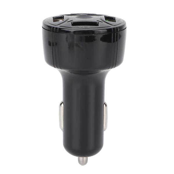 Biloplader 1 i 4 USB-udgang QC3.0 Brandhæmmende Multi-beskyttelse Plug and Play Universal 1232V Sort
