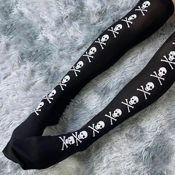 3 par Cosplay dekorative dødningehovedstrømper Halloween Bone Soc