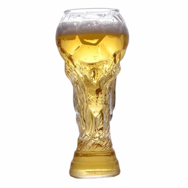 Fotbollsdesignöl 450ml Transparent Glas Fotbollscup TRANSPARENT