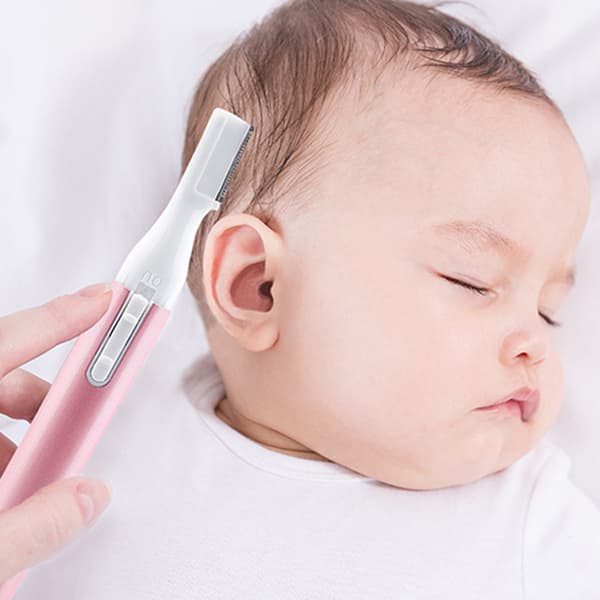 Mini Roterbar Lady Shaver Elektrisk ansiktstrimmer Ögonbryn Pink